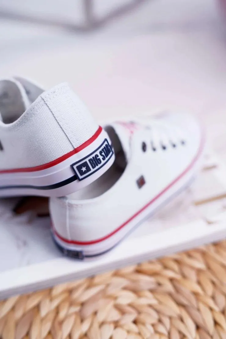 Big Star Shoes Chłopięce|Dziewczęce*Dziecięce Trampki Big Star Klasyczne Białe W374001