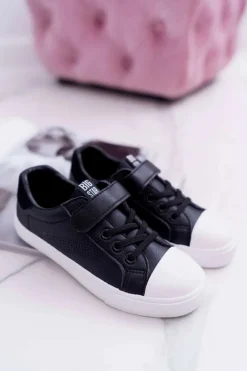 Sale Big Star Shoes Dziecięce Trampki Na Rzep Big Star DD374108 Czarne