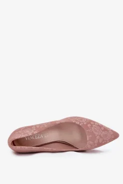 Buty damskie Vinceza Czółenka Na Słupku|Czółenka Klasyczne*Eleganckie Czółenka Na Słupku W Różowe Vinceza 62223 Różowe Różowy