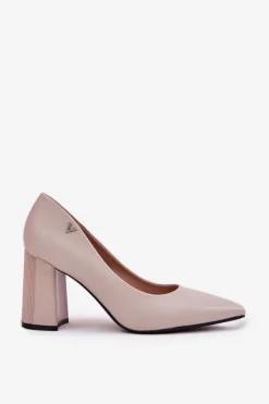 Buty damskie Vinceza Czółenka Na Słupku|Czółenka Klasyczne*Eleganckie Czółenka Na Słupku Vinceza 62220 Szare Szary