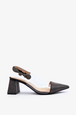 Damskie D&A Eleganckie Czółenka W Szpic MR91292-1 Czarne