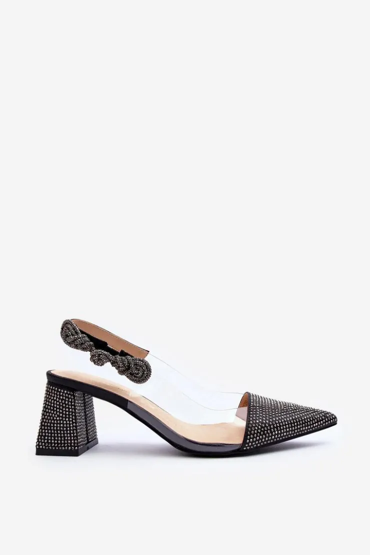 Damskie D&A Eleganckie Czółenka W Szpic MR91292-1 Czarne