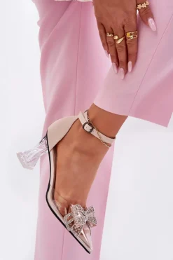 Damskie Buty damskie Vinceza Eleganckie Czółenka Z Kokardą Vinceza 62212 Beżowe