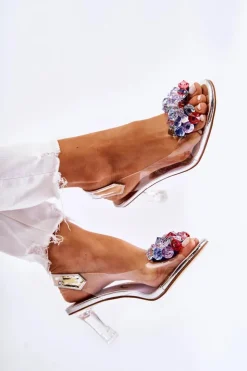 Damskie Damskie buty S.Barski Eleganckie Czółenka Z Ozdobą Srebrne Amalia