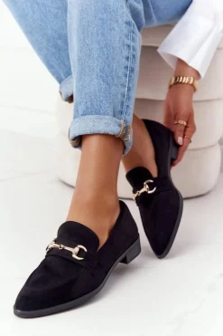 Damskie buty S.Barski Mokasyny Damskie Zamszowe*Eleganckie Damskie Mokasyny S.Barski Zamszowe Czarne