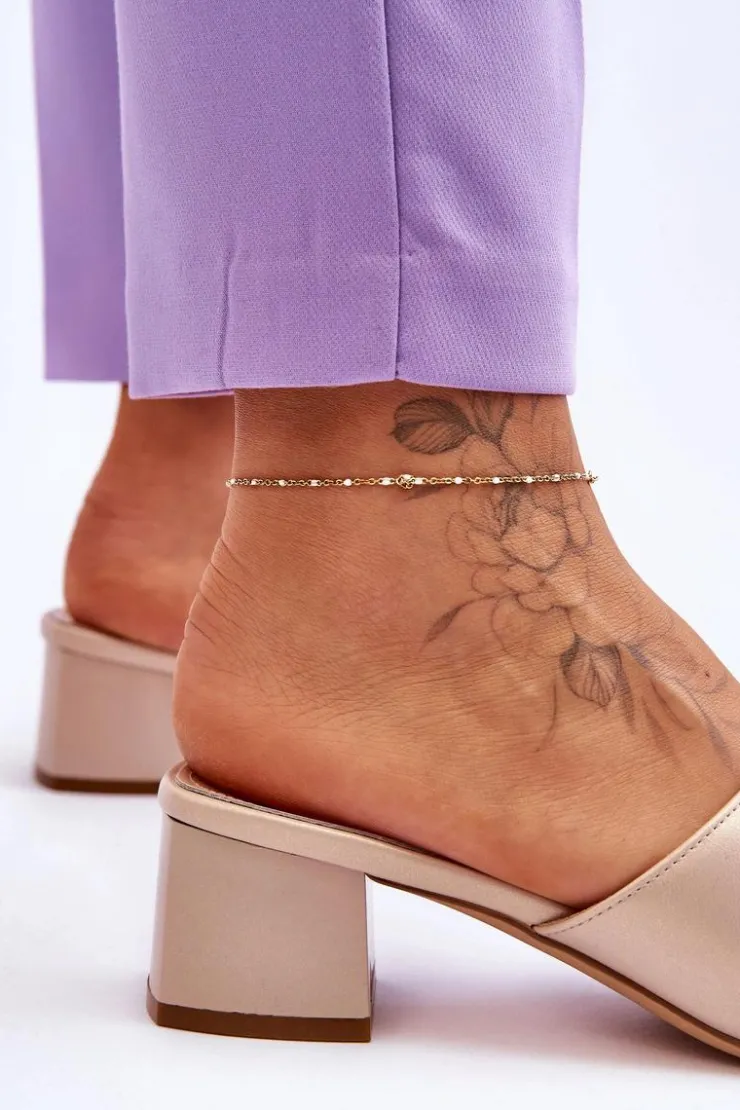 Online Buty Sergio Leone Eleganckie Gładkie Klapki Sergio Leone KL317 Beżowe