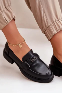 Buty damskie Vinceza Loafersy Damskie|Mokasyny Damskie Skórzane*Eleganckie Mokasyny Damskie Z Naturalnej Skóry Czarne Vinceza 91114