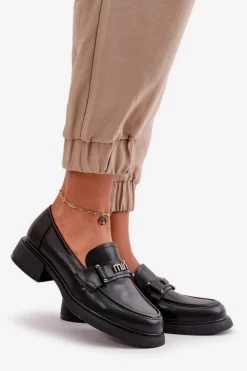 Buty damskie Vinceza Loafersy Damskie|Mokasyny Damskie Skórzane*Eleganckie Mokasyny Damskie Z Naturalnej Skóry Czarne Vinceza 91114