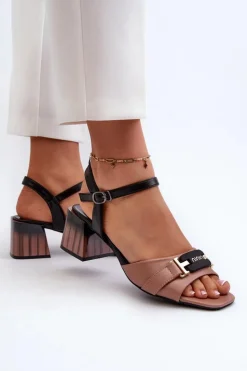 Damskie Buty damskie Vinceza Eleganckie Sandały Damskie Na Obcasie Klocku Różowe Natissa