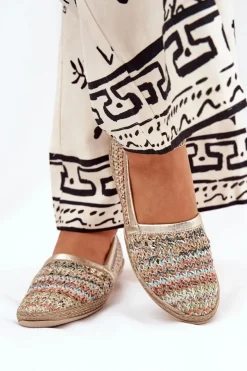 Damskie Zazoo Eleganckie Skórzane Espadryle Z Plecionką 10178 Multikolor