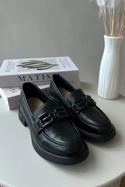 Damskie Buty damskie Vinceza Eleganckie Skórzane Mokasyny Damskie Czarne Triana