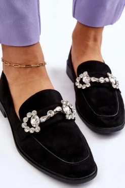 Boto Mokasyny Damskie Zamszowe*Eleganckie Zamszowe Mokasyny Czarne Aliya