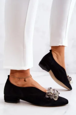 Boto Półbuty Skórzane*Eleganckie Zamszowe Półbuty Z Ozdobą Czarne McQueen