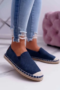Clearance Cross Jeans Espadryle Damskie Granatowe DD2R4108