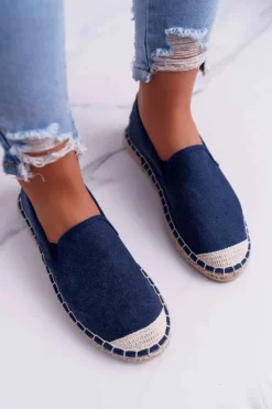 Clearance Cross Jeans Espadryle Damskie Granatowe DD2R4108