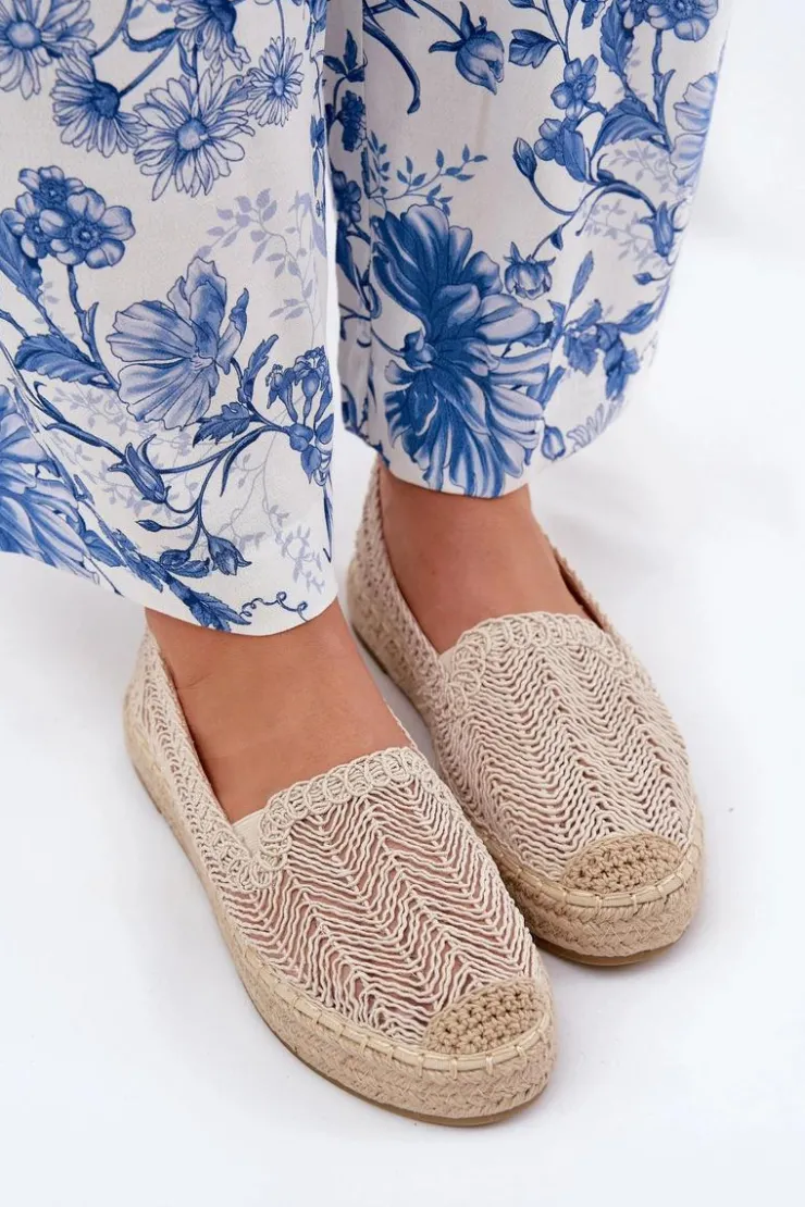 Damskie Buty damskie Vinceza Espadryle Damskie Na Platformie Vinceza 17392 Beżowe