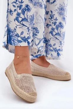 Damskie Buty damskie Vinceza Espadryle Damskie Na Platformie Vinceza 17392 Beżowe