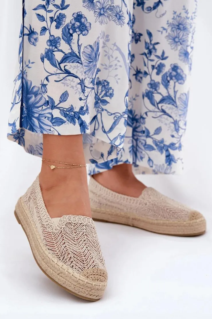Damskie Buty damskie Vinceza Espadryle Damskie Na Platformie Vinceza 17392 Beżowe