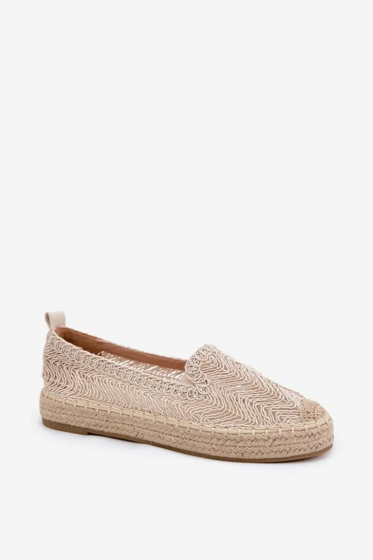 Damskie Buty damskie Vinceza Espadryle Damskie Na Platformie Vinceza 17392 Beżowe