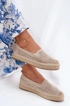 Damskie Buty damskie Vinceza Espadryle Damskie Na Platformie Vinceza 17392 Beżowe