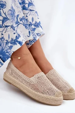 Damskie Buty damskie Vinceza Espadryle Damskie Na Platformie Vinceza 17392 Beżowe