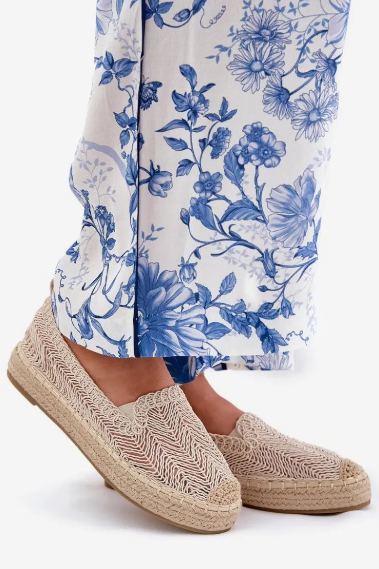 Damskie Buty damskie Vinceza Espadryle Damskie Na Platformie Vinceza 17392 Beżowe