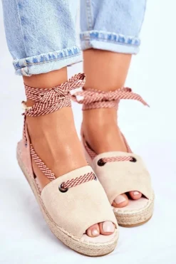 Boto Czarne Espadryle*Espadryle Damskie Na Platformie Lniane Beżowe Monacoz