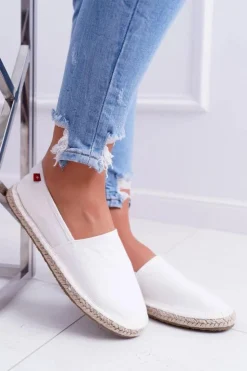 Sale Big Star Shoes Espadryle Damskie Pleciona Podeszwa Białe Big Star DD274A148