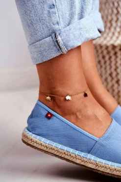 Damskie Big Star Shoes Espadryle Damskie Pleciona Podeszwa Niebieskie Big Star DD274A153