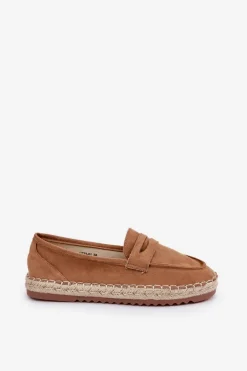 Discount Boto Espadryle Damskie Z Jutową Plecionką Na Płaskiej Podeszwie Camel Shilova