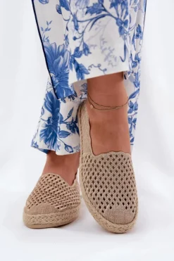 Buty damskie Vinceza Espadryle Damskie Z Plecionką Vinceza 13625 Beżowe Beżowy