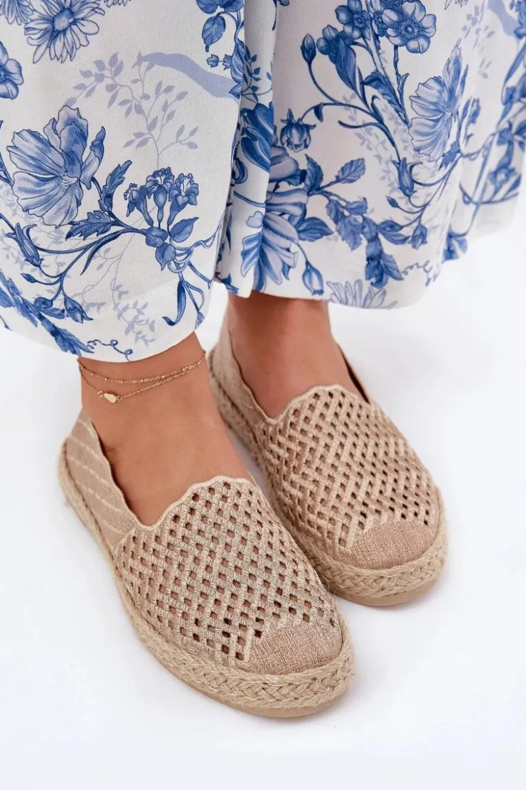Buty damskie Vinceza Espadryle Damskie Z Plecionką Vinceza 13625 Beżowe Beżowy