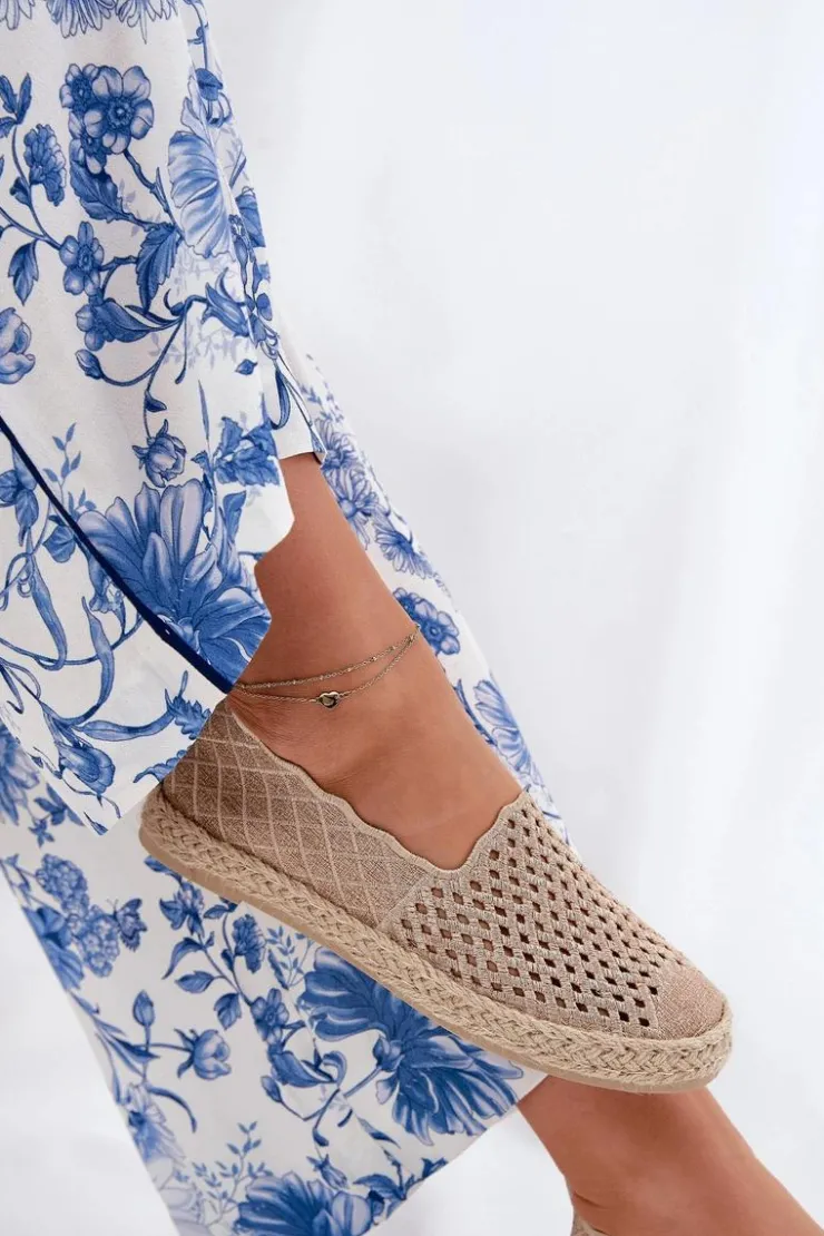 Buty damskie Vinceza Espadryle Damskie Z Plecionką Vinceza 13625 Beżowe Beżowy