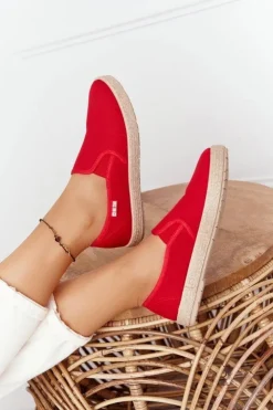 Hot Big Star Shoes Espadryle Na Plecionej Podeszwie Big Star DD274018 Czerwone