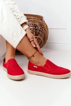 Hot Big Star Shoes Espadryle Na Plecionej Podeszwie Big Star DD274018 Czerwone