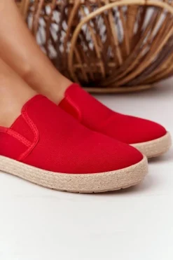 Hot Big Star Shoes Espadryle Na Plecionej Podeszwie Big Star DD274018 Czerwone