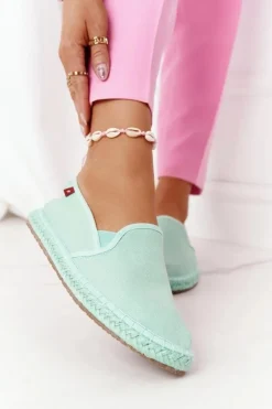 Damskie Big Star Shoes Espadryle Na Plecionej Podeszwie Big Star DD274A141 Zielone