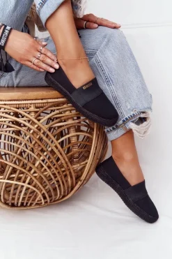 Discount Big Star Shoes Espadryle Na Plecionej Podeszwie Big Star HH274482 Czarne