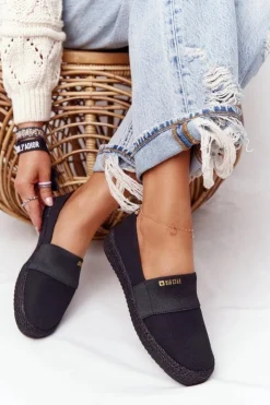 Discount Big Star Shoes Espadryle Na Plecionej Podeszwie Big Star HH274482 Czarne