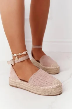 Boto Czarne Espadryle*Espadryle Na Słomkowej Platformie Beżowe Bali