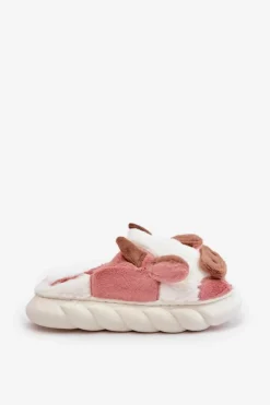 Boto Futrzane Kapcie Krowy Damskie Różowe Remiola