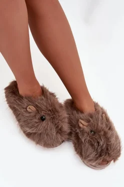 Online Boto Futrzane Kapice Damskie Kapibary Brązowe Pravelle