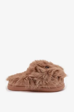 Damskie Boto Futrzane Kapice Damskie Kapibary Khaki Pravelle