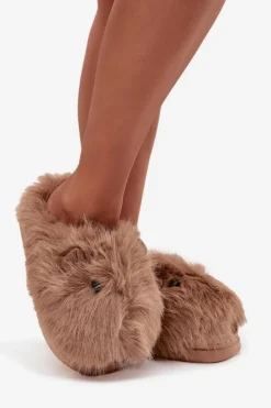 Damskie Boto Futrzane Kapice Damskie Kapibary Khaki Pravelle