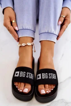 Best Big Star Shoes Gumowe Klapki Big Star JJ274A263 Czarne