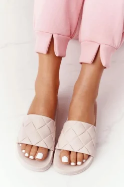 Boto Klapki Damskie Klasyczne*Gumowe Klapki Damskie Beżowe Let's Swim