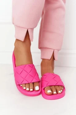 Damskie Boto Gumowe Klapki Damskie Fuksja Let's Swim