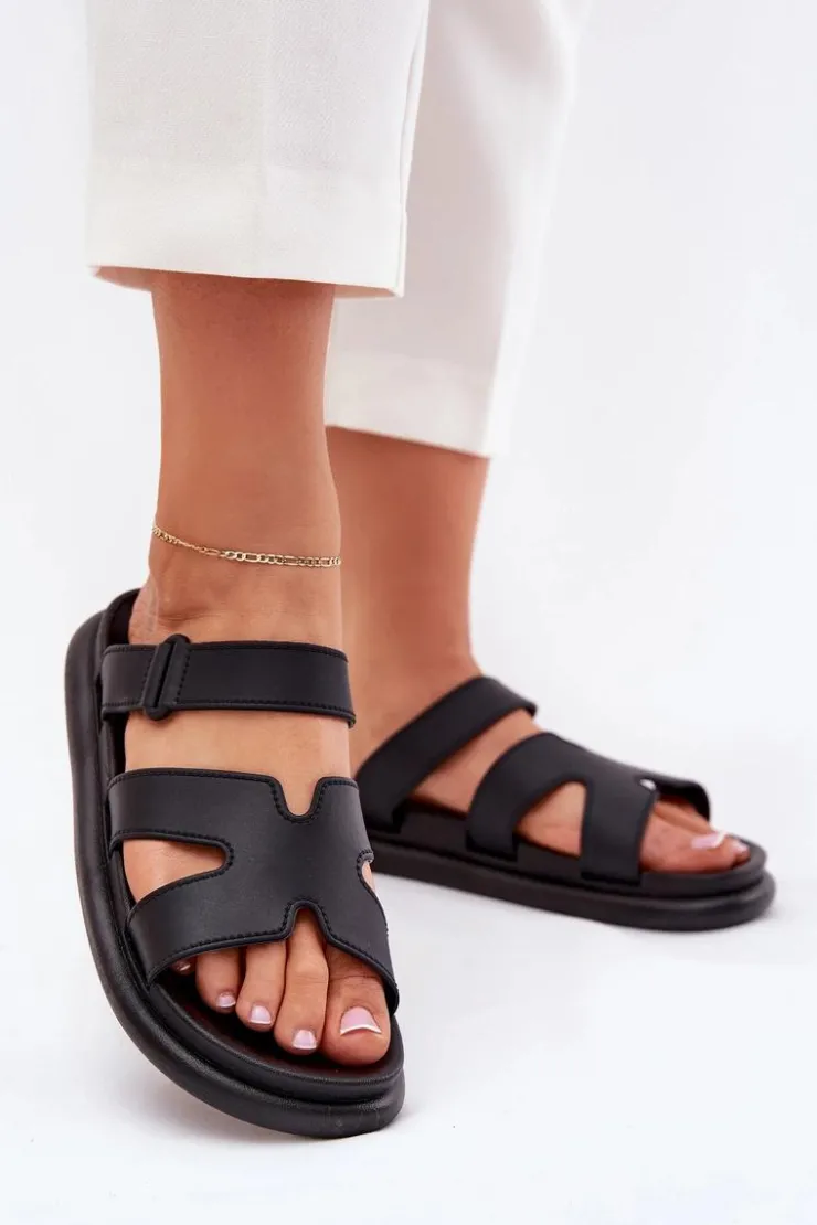 Boto Klapki Na Platformie|Klapki Damskie Klasyczne*Gumowe Klapki Damskie Z Paskiem Czarne Tavirae