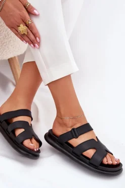 Boto Klapki Na Platformie|Klapki Damskie Klasyczne*Gumowe Klapki Damskie Z Paskiem Czarne Tavirae