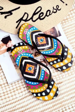 Boto Gumowe Klapki Japonki Lu Boo Czarne